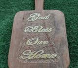 God bless our home - solid wooden decor - BRAND NEW