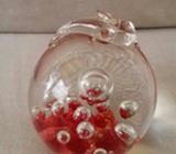 Dolphin glass paperweight