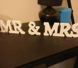 Mr & Mrs tabletop sign