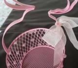 January 381# A Metal Pink Basket