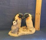 Penguins trio figurine. Nic's homewares