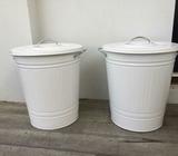 2 x IKEA KNODD bin with lid