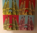 Andy warhol inspired spanish chapel stretch canvas