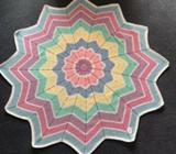 New star crochet rug approx 130cm round $65