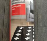 Kmart cross print rug Scandi black white NEW nursery kids decor