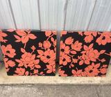 2 matching wall canvases