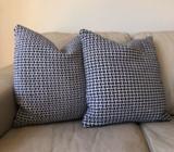 Country Road blue & white cushions (2)