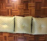 3x SHERIDAN Cushion - Green with Flower Pattern
