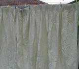 Very Large Ivory color block out curtains,354 x 219 cm drop