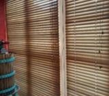 Timber blinds- 1.7m wide x2.4m high and 0.62m wide x 2.2m high