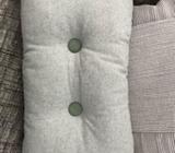 Grey & Avocado Green 2 sided Cushion