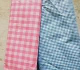 2 bolts of calico gingham fabric