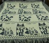 Cotton cat throw