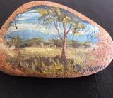 Vintage hand painted rock paperweight. 1980s. $12. Height: 50mm