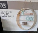 ROUND PLYWOOD WALL SHELF
