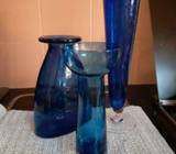 Blue Glass Vases