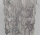 MARBLE CERAMIC JAR 17*10*38 CM