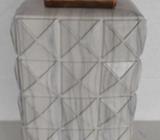 MARBLE CERAMIC JAR 16*11*31 CM