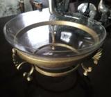 FRUIT BOWL ON GOLD STAND