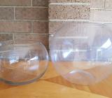 2 x Glass Vase