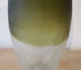 Green and clear glass vase
