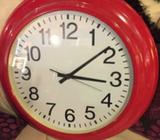 large kitchen clock with red edge