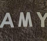 Wooden white letters