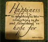 Brand New Engraved HAPPINESS Stone Gift In the Box. Size: 21x21