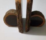 Vintage wooden bookends