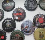 bottle tops acdc beatles guinness heineken kiss 40 cm $20 each