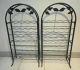 Iron wine racks x 2. Each one holds 40 bottles - AS NEW