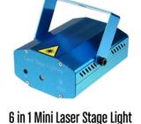 6 in 1 Pattern Mini Laser Projector Party Music Strobe Remote