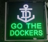 Go The Dockers LED Sign 240VAC Flashing Decorative Signage