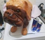 Hand craved wooden dog