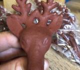 Rustic reindeer moose head knob