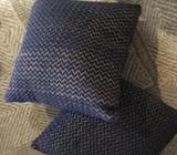 Cushion blue textured