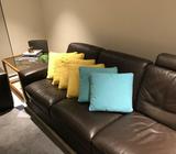 6 x Cushions (2 x Turquoise, 4 x Yellow)