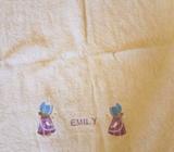 EMILY pink embroidered towel