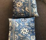 Large velvet cushions