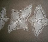 3 Vintage Crochet Doilies