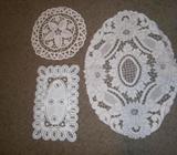 3 Vintage Lacy Cut Out Pattern Doilies