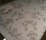 Vintage Latte Colour Tablecloth & Serviettes