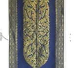 GOLD EMBROIDERED THAI TABLE COVER. GOLD ON BLUE. NEW