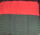 8 x Christmas fabric place mats 4green 4red