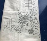 Italian pure Cotton embroided tablecloth