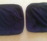 Indigo blue suede cushion covers 45cm x 45cm