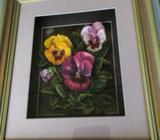 3D picture of pansies