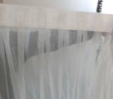 White sheer curtain