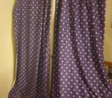 Purple curtins