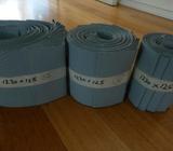 Vertical blind slats 1230 in length. grey in colour